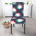 Trippy Hemp Leaves Reggae Pattern Print Dining Chair Slipcover
