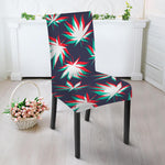 Trippy Hemp Leaves Reggae Pattern Print Dining Chair Slipcover