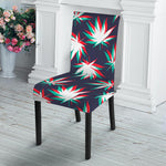 Trippy Hemp Leaves Reggae Pattern Print Dining Chair Slipcover