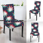 Trippy Hemp Leaves Reggae Pattern Print Dining Chair Slipcover