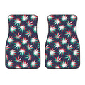 Trippy Hemp Leaves Reggae Pattern Print Front Car Floor Mats