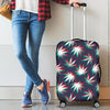 Trippy Hemp Leaves Reggae Pattern Print Luggage Cover GearFrost