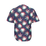 Trippy Hemp Leaves Reggae Pattern Print Men's Baseball Jersey