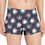 Trippy Hemp Leaves Reggae Pattern Print Men's Boxer Briefs