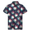 Trippy Hemp Leaves Reggae Pattern Print Men's Short Sleeve Shirt