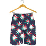 Trippy Hemp Leaves Reggae Pattern Print Men's Shorts