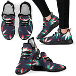 Trippy Hemp Leaves Reggae Pattern Print Mesh Knit Shoes GearFrost
