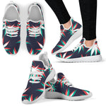 Trippy Hemp Leaves Reggae Pattern Print Mesh Knit Shoes GearFrost