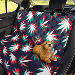 Trippy Hemp Leaves Reggae Pattern Print Pet Car Back Seat Cover
