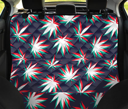 Trippy Hemp Leaves Reggae Pattern Print Pet Car Back Seat Cover