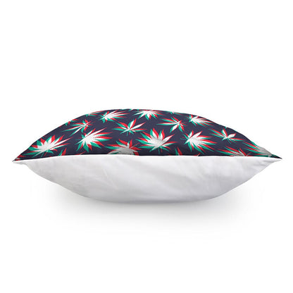Trippy Hemp Leaves Reggae Pattern Print Pillow Cover