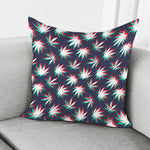 Trippy Hemp Leaves Reggae Pattern Print Pillow Cover