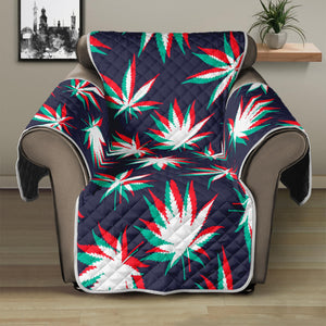 Trippy Hemp Leaves Reggae Pattern Print Recliner Protector