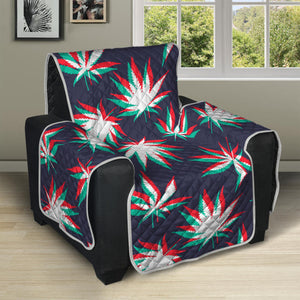 Trippy Hemp Leaves Reggae Pattern Print Recliner Protector