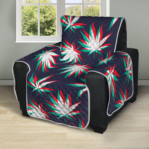 Trippy Hemp Leaves Reggae Pattern Print Recliner Protector