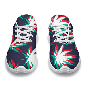 Trippy Hemp Leaves Reggae Pattern Print Sport Shoes GearFrost