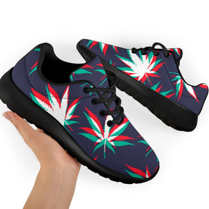 Trippy Hemp Leaves Reggae Pattern Print Sport Shoes GearFrost