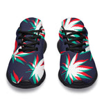 Trippy Hemp Leaves Reggae Pattern Print Sport Shoes GearFrost