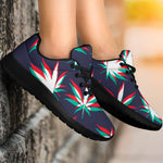 Trippy Hemp Leaves Reggae Pattern Print Sport Shoes GearFrost