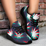 Trippy Hemp Leaves Reggae Pattern Print Sport Shoes GearFrost