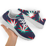 Trippy Hemp Leaves Reggae Pattern Print Sport Shoes GearFrost