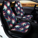 Trippy Hemp Leaves Reggae Pattern Print Universal Fit Car Seat Covers