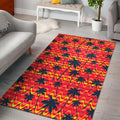 Trippy Palm Tree Pattern Print Floor Mat