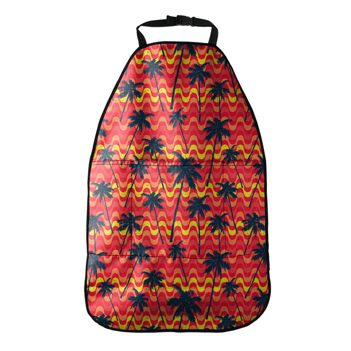 Trippy Palm Tree Pattern Print Car Seat Organizers