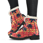 Trippy Palm Tree Pattern Print Comfy Boots GearFrost