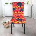 Trippy Palm Tree Pattern Print Dining Chair Slipcover