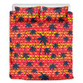 Trippy Palm Tree Pattern Print Duvet Cover Bedding Set