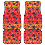 Trippy Palm Tree Pattern Print Front and Back Car Floor Mats