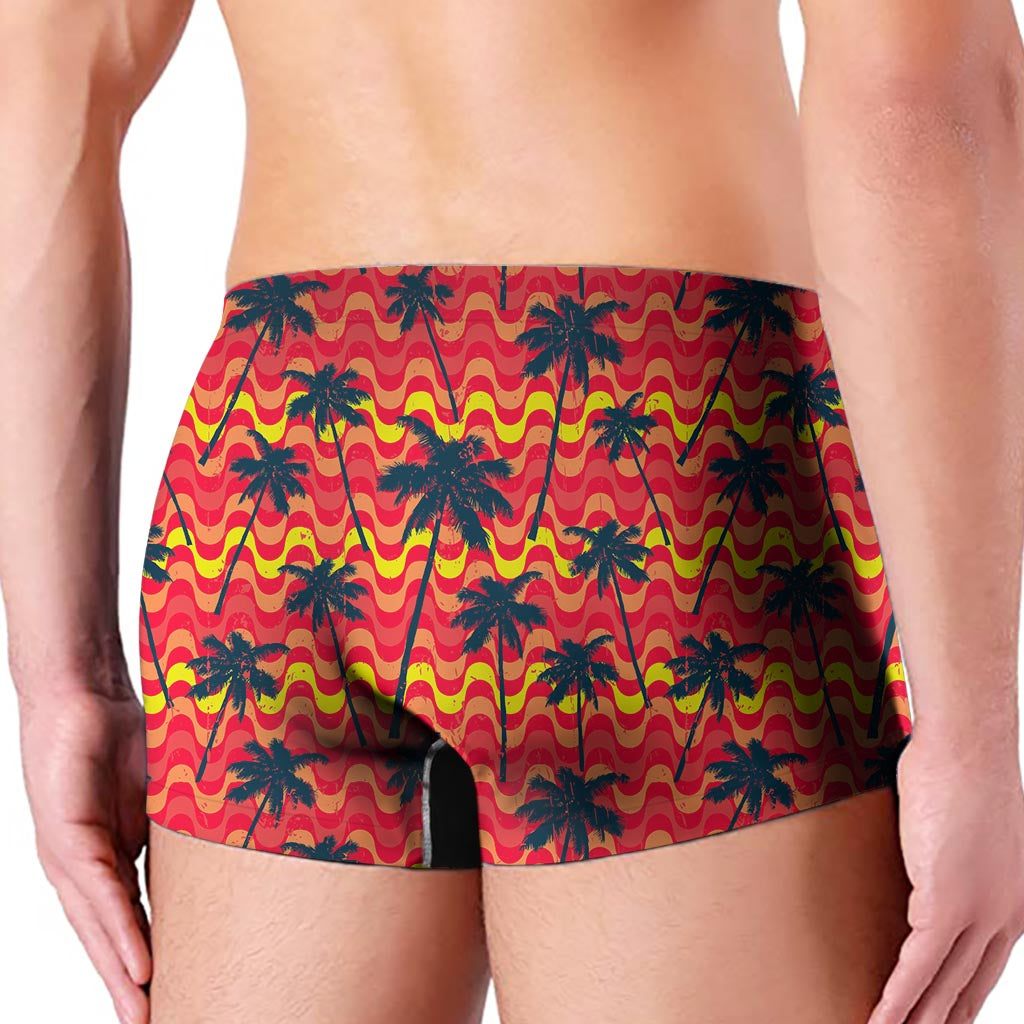 Trippy Palm Tree Pattern Print Men's Boxer Briefs