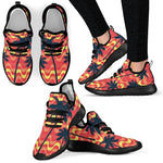 Trippy Palm Tree Pattern Print Mesh Knit Shoes GearFrost