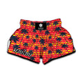 Trippy Palm Tree Pattern Print Muay Thai Boxing Shorts