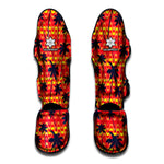 Trippy Palm Tree Pattern Print Muay Thai Shin Guard