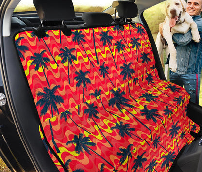 Trippy Palm Tree Pattern Print Pet Car Back Seat Cover