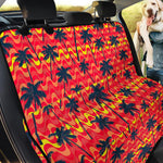 Trippy Palm Tree Pattern Print Pet Car Back Seat Cover