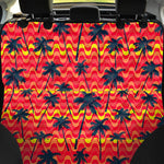 Trippy Palm Tree Pattern Print Pet Car Back Seat Cover