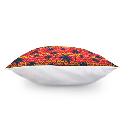 Trippy Palm Tree Pattern Print Pillow Cover