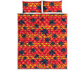 Trippy Palm Tree Pattern Print Quilt Bed Set
