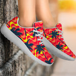 Trippy Palm Tree Pattern Print Sport Shoes GearFrost