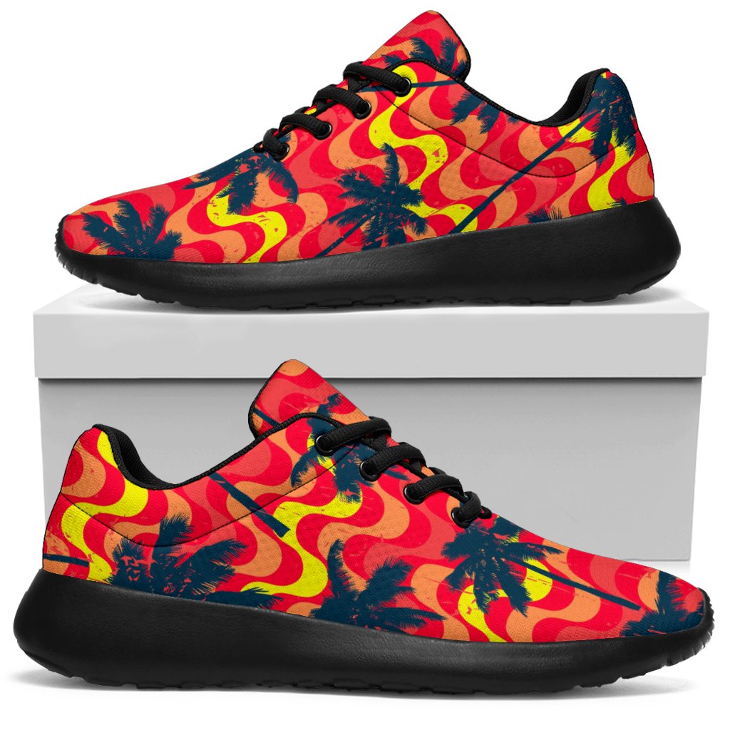 Trippy Palm Tree Pattern Print Sport Shoes GearFrost