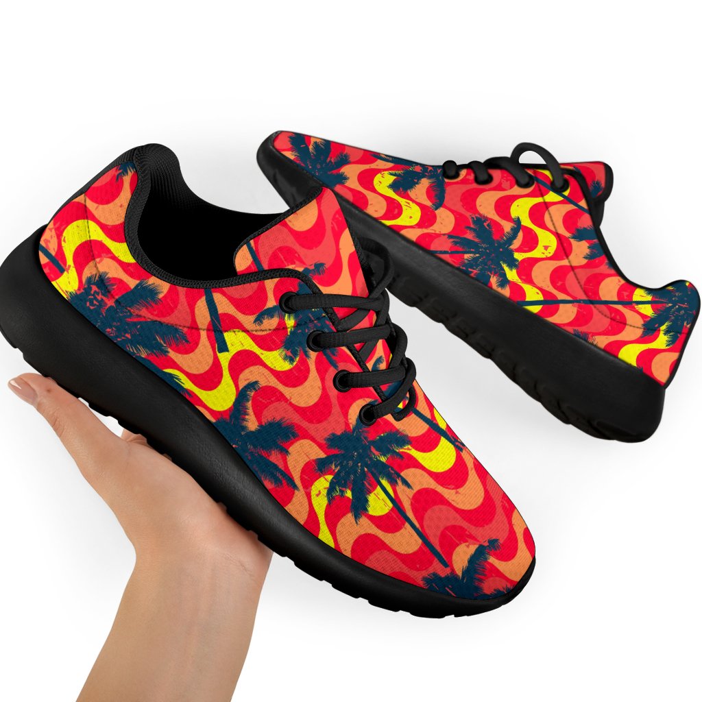 Trippy Palm Tree Pattern Print Sport Shoes GearFrost