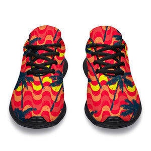 Trippy Palm Tree Pattern Print Sport Shoes GearFrost