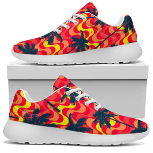 Trippy Palm Tree Pattern Print Sport Shoes GearFrost