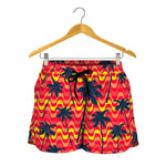 Trippy Palm Tree Pattern Print Women's Shorts