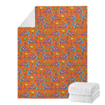 Trippy Pizza Pattern Print Blanket