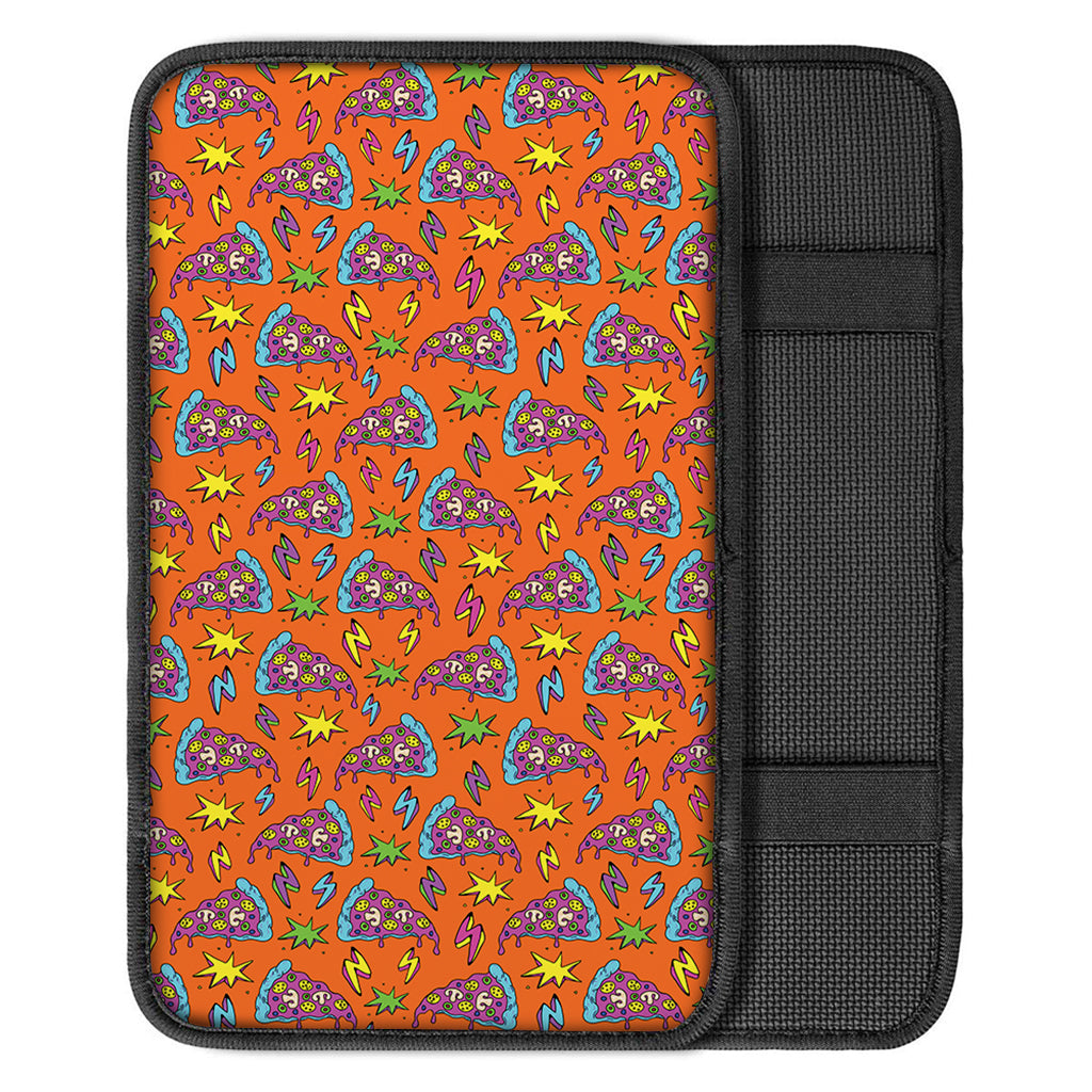 Trippy Pizza Pattern Print Car Center Console Cover