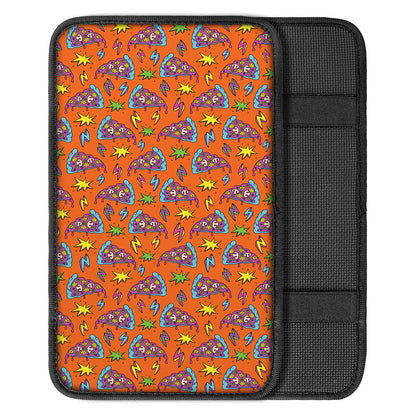 Trippy Pizza Pattern Print Car Center Console Cover